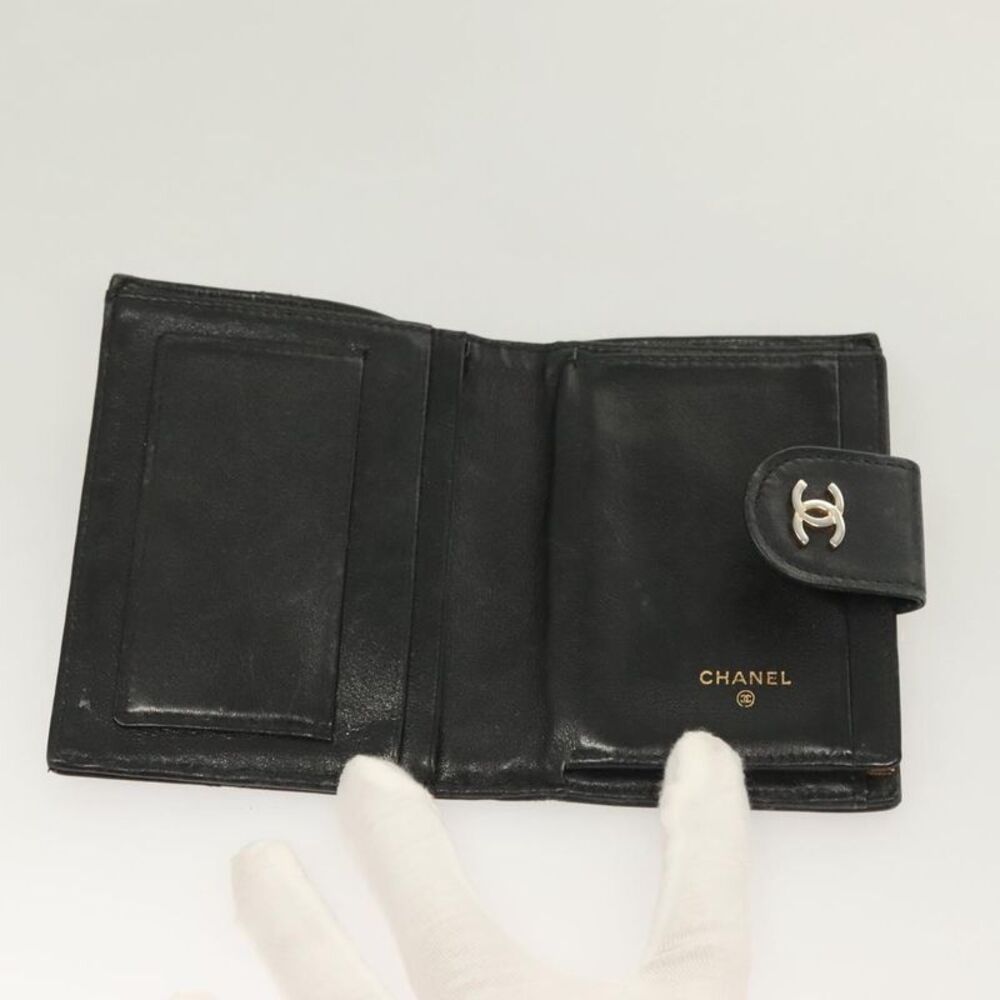 Chanel Coco Mark Black Leather Wallet  (Pre-Owned) - Picture 10 of 16